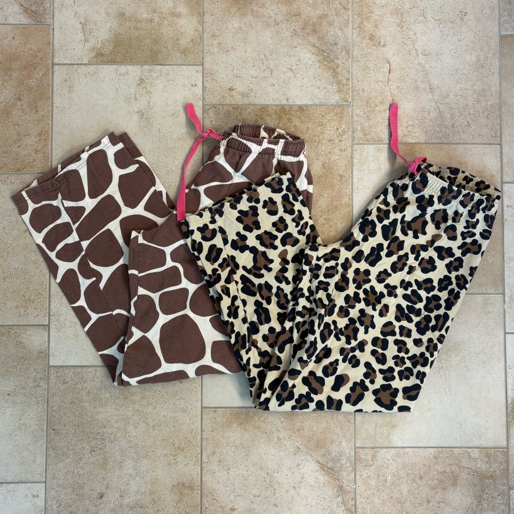 Boxercraft Animal Print Flannel Pajama Bottom Bundle